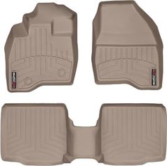 Коврики Weathertech Beige для Ford Explorer (mkV)(1-2 row)(2 row bucket seats with console) 2015-2016