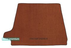Двухслойные коврики Sotra Premium Chocolate для Nissan Pathfinder (mkIII)(R51)(сложенный 3 ряд)(багажник) 2011-2014 - Фото 2