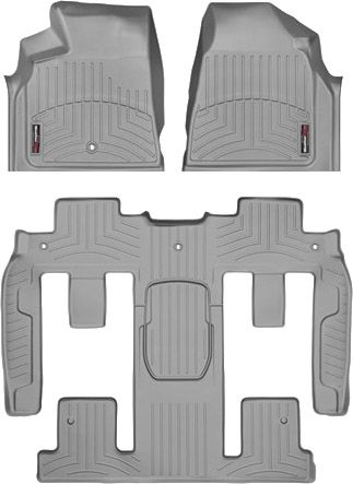 Коврики Weathertech Grey для Chevrolet Traverse (mkI)(1-2-3 row)(2 row bucket seat) 2009-2017 - Фото 1