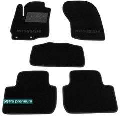 Двухслойные коврики Sotra Premium Black для Mitsubishi Outlander (mkIII)(не PHEV)(1-2 ряд) 2012-2021