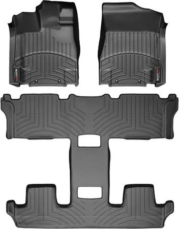 Коврики Weathertech Black для Nissan Quest (mkIV)(1 row - 2pcs.)(1-2-3 row) 2011-2017 - Фото 1