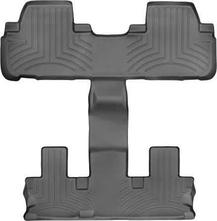 Килимки WeatherTech Black для Toyota Highlander (mkIII)(not hybrid)(2 row bucket seats)(2-3 row) 2013-2019 - Фото 1