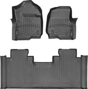 Коврики Weathertech Black для Ford Super Duty (extended cab)(mkIV)(1 row - 2pcs.)(1 row bench seats) 2017→ - Фото 1