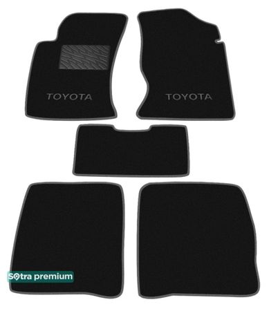 Двошарові килимки Sotra Premium Black для Toyota Carina E (mkI) 1992-1997 - Фото 1