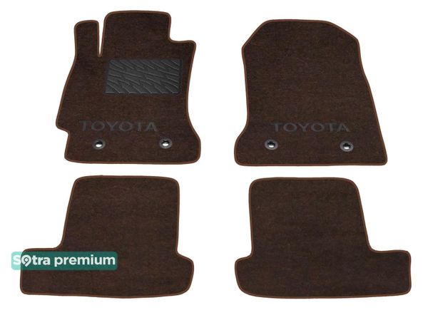Двошарові килимки Sotra Premium Chocolate для Toyota GT86 (mkI) 2012-2021 - Фото 1