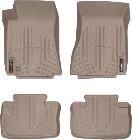 Коврики Weathertech Beige для Cadillac CTS (sedan & wagon)(mkII)(RWD)(1 small fixing) 2008-2010 automatic - Фото 1