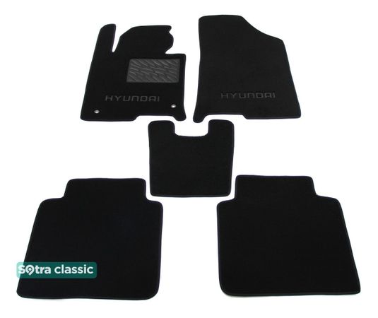 Двошарові килимки Sotra Classic Black для Hyundai Grandeur (mkVI) 2016→ - Фото 1