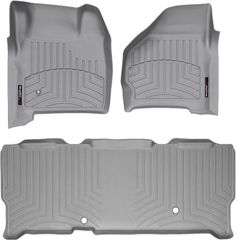 Коврики Weathertech Grey для Ford Super Duty (extended cab)(mkI)(no 4x4 shifter)(no PTO kit) 1999-2007 automatic