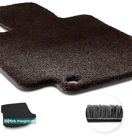 Двошарові килимки Sotra Magnum Black для Jaguar X-Type (mkI)(седан)(з органайзером ліворуч)(багажник) 2001-2009 - Фото 1