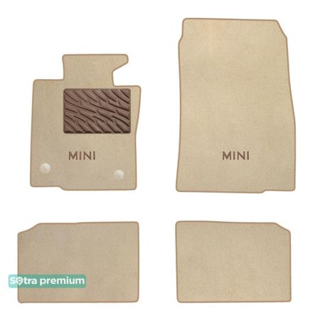 Двошарові килимки Sotra Premium Beige для Mini Paceman (mkI)(R61) 2012-2016 - Фото 1