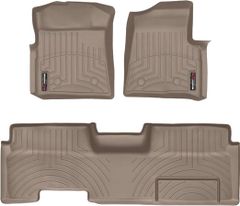 Коврики WeatherTech Beige для Ford F-150 (mkXII)(extended cab)(no 4x4 shifter)(with full console)(no air vents to 2 row)(4 fixing posts) 2010-2014