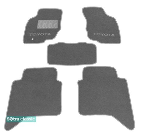 Двошарові килимки Sotra Classic Grey для Toyota Hilux (mkVII) 2011-2015 - Фото 1
