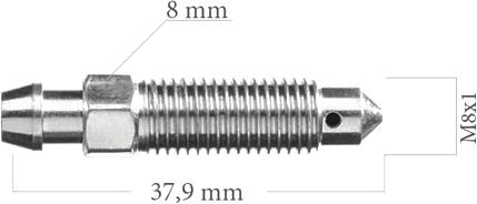 Штуцер прокачки WP 5-300-0091 (M8x1)(37.9мм) - Фото 1