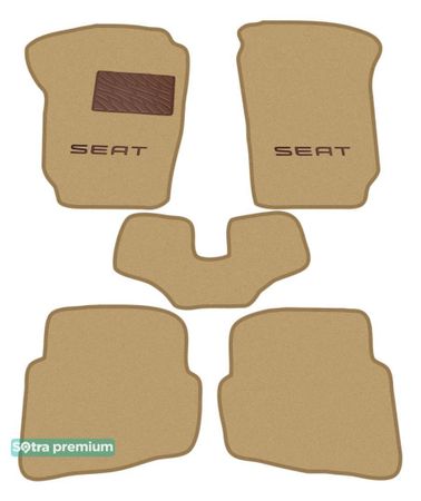 Двошарові килимки Sotra Premium Beige для Seat Cordoba (mkII) 2002-2008 - Фото 1