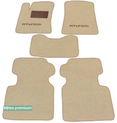 Двошарові килимки Sotra Premium Beige для Hyundai Grandeur (mkIV) 2005-2010