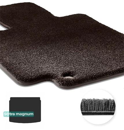 Двошарові килимки Sotra Magnum Black для Seat Ateca (mkI)(з дворівневою підлогою)(верхнє положення)(багажник) 2016→ - Фото 1