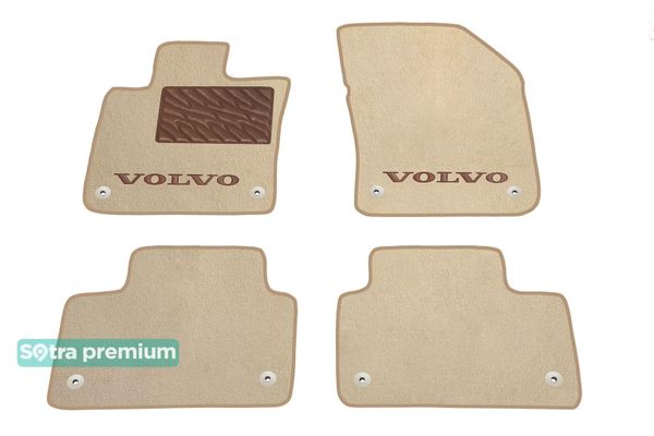 Двошарові килимки Sotra Premium Beige для Volvo S60 (mkIII) / V60 (mkII) 2018→ - Фото 1