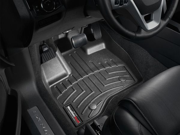 Коврики Weathertech Black для Ford Explorer (mkV)(1-2 row)(2 row bench seats or bucket without console) 2011-2014 - Фото 2