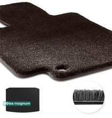 Двошарові килимки Sotra Magnum Black для Skoda Karoq (mkI)(передній привід)(з нішою під докатку)(багажник) 2017→