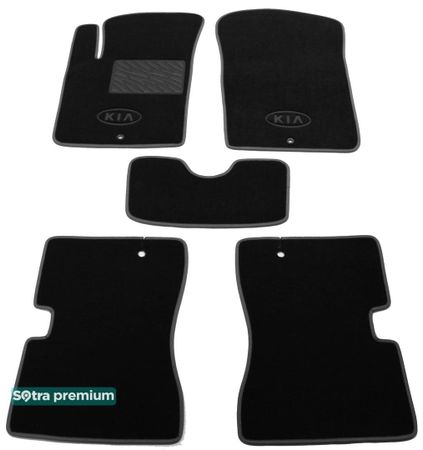 Двошарові килимки Sotra Premium Black для Kia Picanto (mkI) 2003-2011 - Фото 1