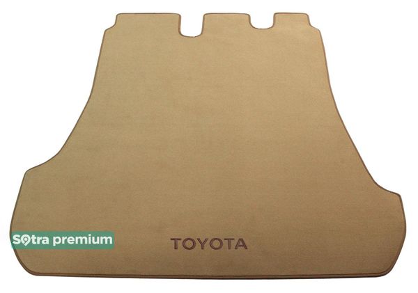 Двошарові килимки Sotra Premium Beige для Toyota Land Cruiser (J200)(без вирізів під 3 ряд)(багажник) 2016-2021 - Фото 1