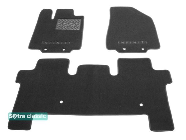 Двошарові килимки Sotra Classic Grey для Infiniti QX60 / JX (mkI)(закриті полозки 2 ряди)(1-2 ряд) 2013-2020 - Фото 1