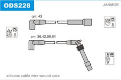 Дроти запалювання Janmor ODS228 для Opel Astra (F) 1.6 (C 16 NZ / X 16 SZR) / Vectra (A) 1.6 (C 16)