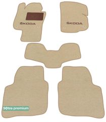 Двошарові килимки Sotra Premium Beige для Skoda Superb (mkII)(B6)(з електро регулюванням сидінь) 2008-2015