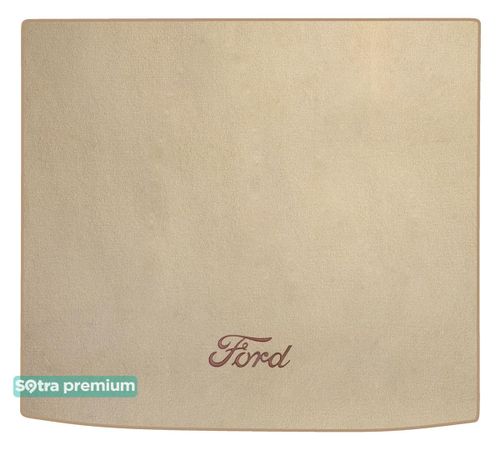 Двошарові килимки Sotra Premium Beige для Ford Focus (mkIV)(універсал)(багажник) 2018→ - Фото 1