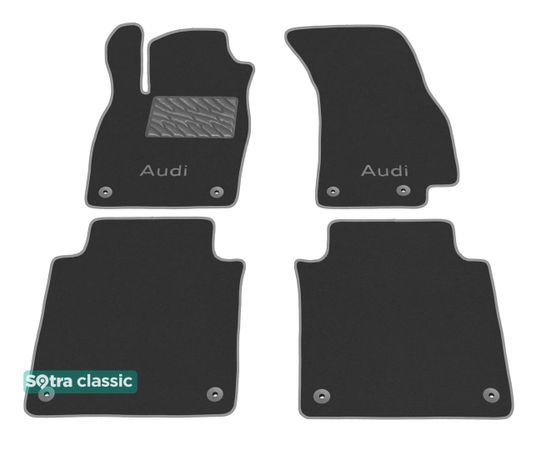 Двошарові килимки Sotra Classic Grey для Audi A8/S8 (mkIV)(D5)(long) 2017→ - Фото 1