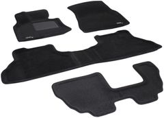 Трехслойные коврики Sotra 3D Premium 12mm Black для BMW X5 (E70)(1-2-3 ряд) 2007-2014 - Фото 1