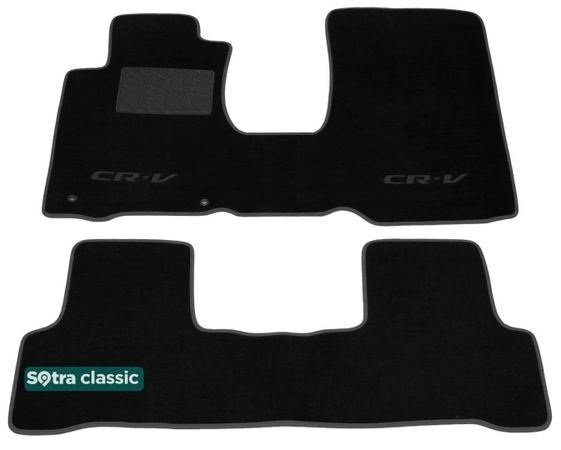 Двошарові килимки Sotra Classic Black для Honda CR-V (mkIII) 2006-2012 - Фото 1