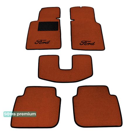 Двухслойные коврики Sotra Premium Terracotta для Ford Sierra (mkI-mkII) 1982-1993 - Фото 1