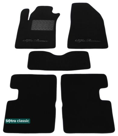 Двухслойные коврики Sotra Classic Black для Alfa Romeo Giulietta (mkI) 2010-2014 - Фото 1