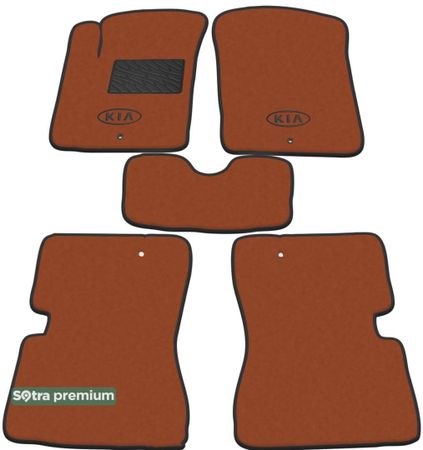Двошарові килимки Sotra Premium Terracotta для Kia Picanto (mkI) 2003-2011 - Фото 1