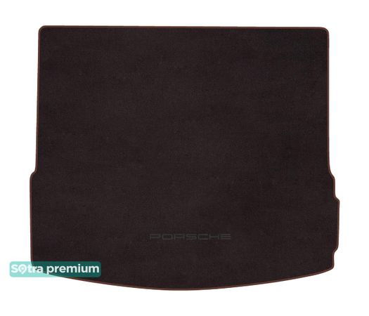 Двошарові килимки Sotra Premium Chocolate для Porsche Macan (mkI)(без вырезов под крепления)(багажник) 2014→ - Фото 1