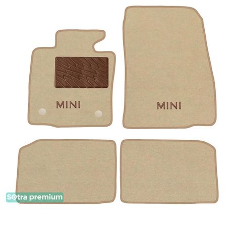 Двошарові килимки Sotra Premium Beige для Mini Countryman (mkI)(R60) 2010-2016 - Фото 1