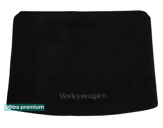 Двошарові килимки Sotra Premium Black для Volkswagen Tiguan (mkII)(без дворівневої підлоги)(без запаски)(багажник) 2016→ - Фото 1