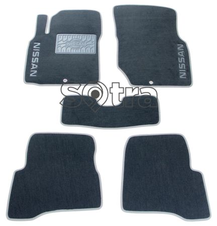 Двошарові килимки Sotra Custom Classic Grey для Nissan Almera Classic (B10) 2006-2012 - Фото 1