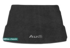 Двошарові килимки Sotra Classic Grey для Audi Q5/SQ5 (mkII)(з сіткою в лівій ніші)(верхній)(багажник) 2017→