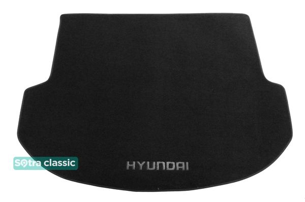 Двухслойные коврики Sotra Classic Black для Hyundai Santa Fe (mkIII)(2 ряда)(багажник) 2013-2018 - Фото 1