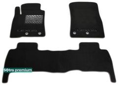 Двухслойные коврики Sotra Premium Black для Lexus LX (mkIII)(J200)(1-2 ряд) 2012-2016