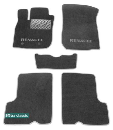 Двухслойные коврики Sotra Classic Grey для Renault Duster (mkI) 2009-2013 - Фото 1