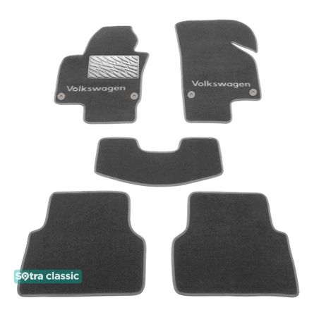 Двошарові килимки Sotra Classic Grey для Volkswagen Tiguan (mkI) 2007-2015 - Фото 1