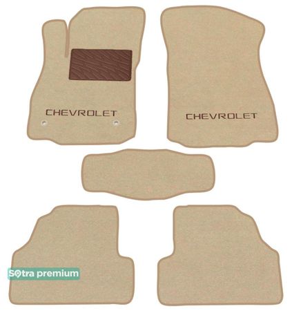 Двошарові килимки Sotra Premium Beige для Chevrolet Tracker / Trax (mkI) 2013-2022 - Фото 1