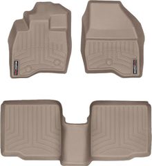 Коврики Weathertech Beige для Ford Explorer (mkV)(1-2 row)(2 row bench seats or bucket without console) 2017-2019