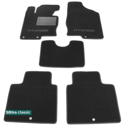 Двошарові килимки Sotra Classic Grey для Hyundai Grandeur (mkV) 2011-2017 - Фото 1