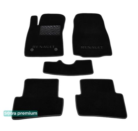 Двошарові килимки Sotra Premium Black для Renault Captur (mkI) 2013-2019 - Фото 1