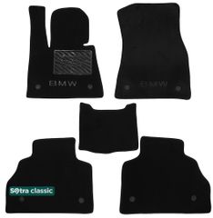 Двухслойные коврики Sotra Classic Black для BMW X7 (G07)(1-2 ряд) 2018→