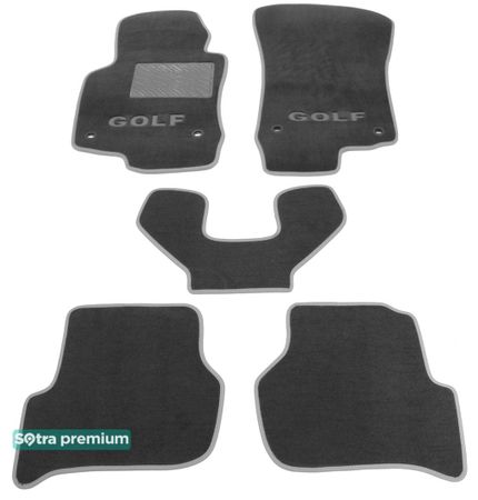 Двошарові килимки Sotra Premium Grey для Volkswagen Golf (mkV) 2003-2008 - Фото 1